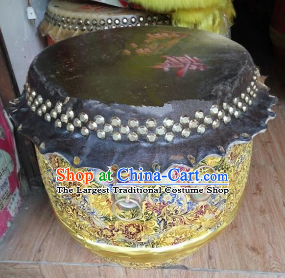 Chinese World Lion Dance Yellow Drum Traditional Lion Dance Musical lnstruments Drum