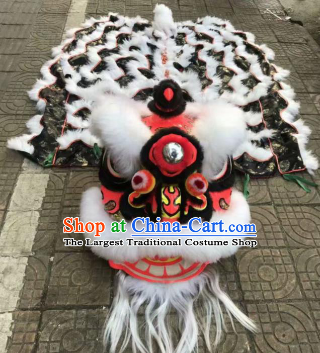 Top Chinese World Lion Dance Competition Black Fur Lion Head Lion Dance Costumes for Adult