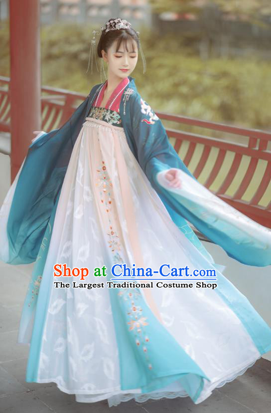 Chinese Traditional Tang Dynasty Infanta Hanfu Dress Ancient Royal Princess Costumes for Women