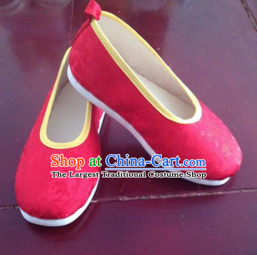 Asian Chinese Traditional Wedding Red Satin Shoes Princess Shoes Opera Shoes Hanfu Shoes for Women