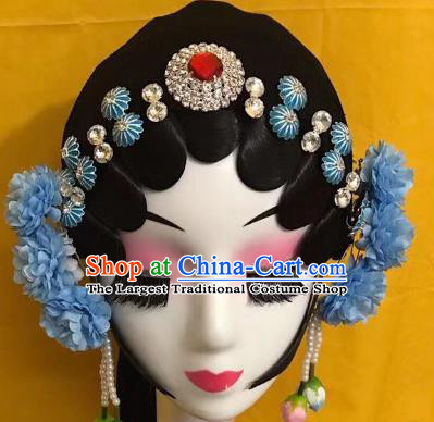 Traditional Chinese Beijing Opera Wigs and Hairpins Headdress Peking Opera Diva Hair Accessories for Women