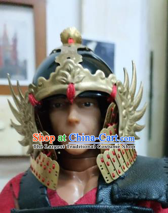 Chinese Traditional Tang Dynasty General Helmet Ancient Soldier Hat Headwear for Men