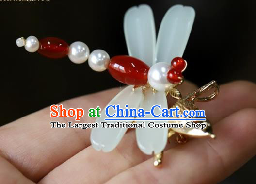 Traditional Chinese Handmade Dragonfly Brooch Ancient Hanfu Breastpin Accessories for Women