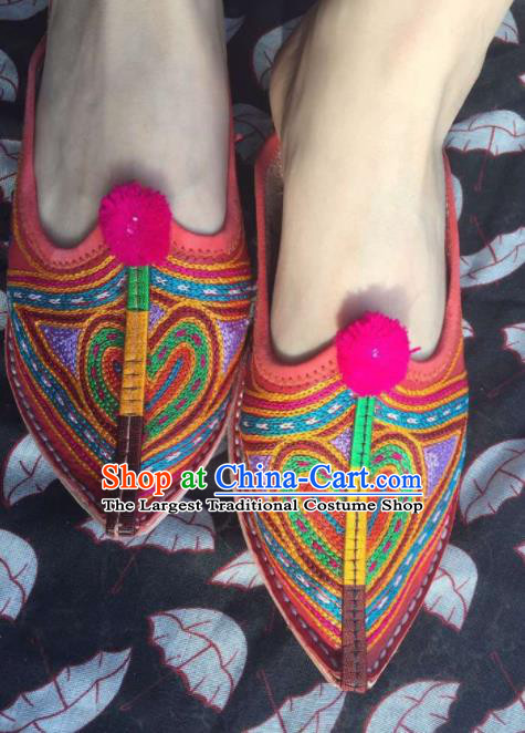 Asian India Traditional Leather Slippers Indian Handmade Shoes for Women