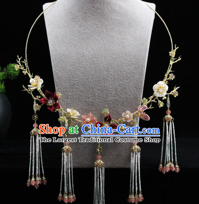 Traditional Chinese Ming Dynasty Necklace Ancient Handmade Necklet Accessories for Women