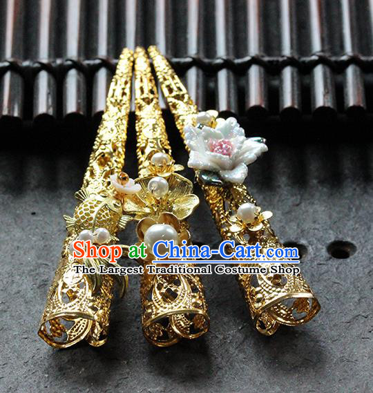 Traditional Chinese Qing Dynasty Nail Wraps Ancient Court Queen Handmade Finger Accessories for Women