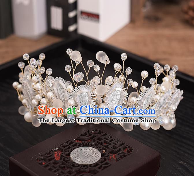 Top Grade Royal Crown Handmade Baroque Bride Hair Accessories for Women