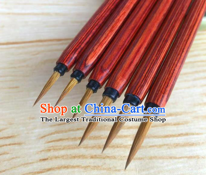 Traditional Chinese Calligraphy Weasel Hair Brush Handmade The Four Treasures of Study Writing Brush Pen