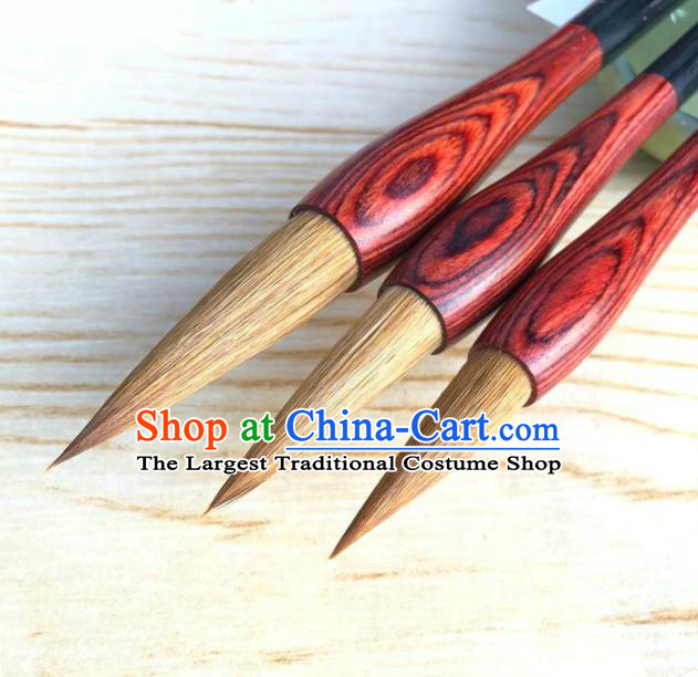 Traditional Chinese Calligraphy Weasel Hair Brush Handmade The Four Treasures of Study Bamboo Writing Brush Pen