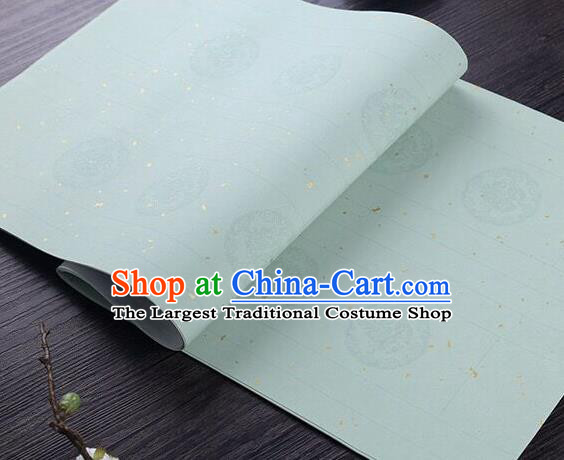 Chinese Traditional Spring Festival Couplets Calligraphy Light Green Batik Paper Handmade Couplet Writing Art Paper