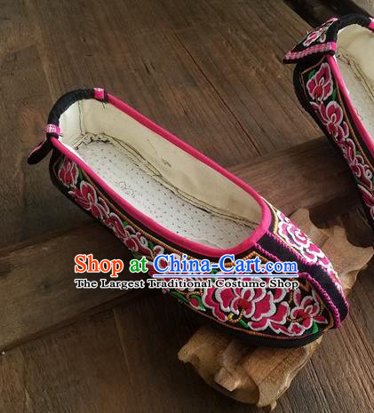 Traditional Chinese Embroidered Black Shoes National Ethnic Shoes Hanfu Shoes for Women