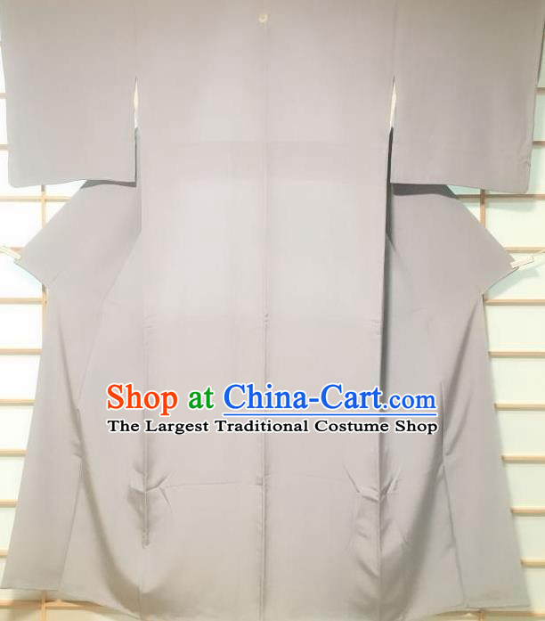 Traditional Japanese Grey Silk Kimono Japan Yukata Costume for Men