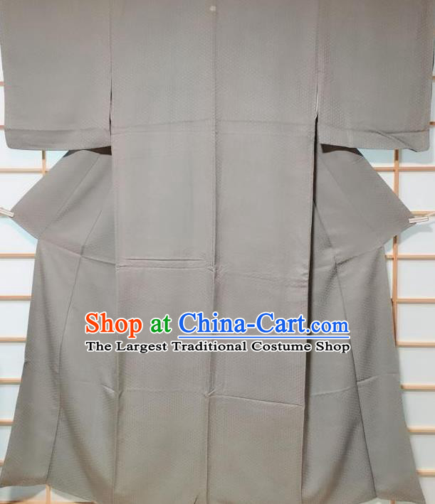 Traditional Japanese Classical Grey Kimono Japan Yukata Costume for Men