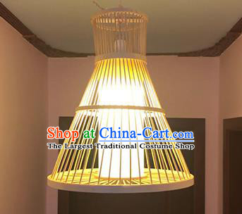 Chinese Traditional Bamboo Weaving Palace Lanterns Handmade Hanging Lantern Lamp