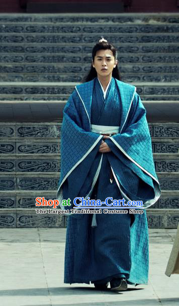 Drama Joy of Life Chinese Ancient Childe Prince Qing Yu Nian Fan Xian Replica Costume and Headpiece Complete Set