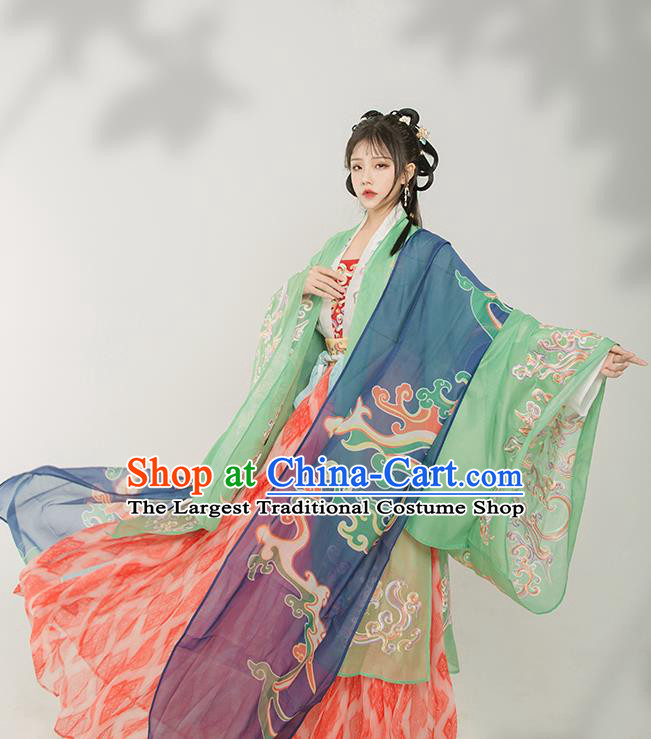 Chinese Traditional Tang Dynasty Palace Lady Historical Costume Ancient Princess Hanfu Dress for Women