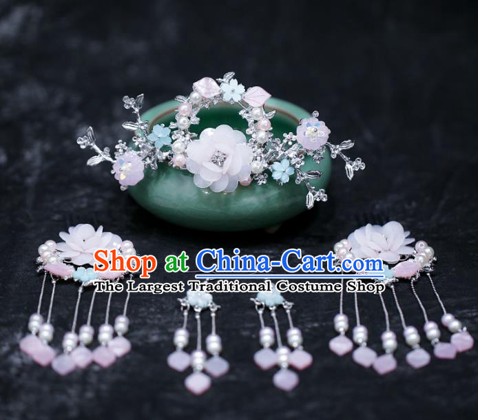 Chinese Traditional Hanfu Hairpins and Hair Claws Hair Accessories Complete Set for Women