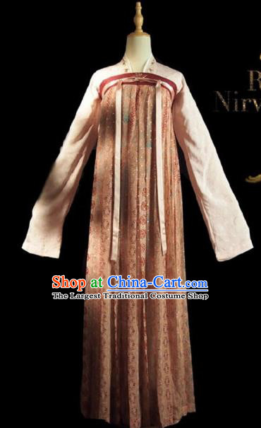 Chinese Ancient Court Maid A Bao Costume Historical Drama Royal Nirvana Lu Wenxi Song Dynasty Hanfu Dress for Women