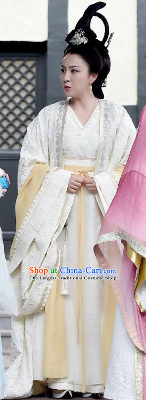 Chinese Ancient Queen Dowager Hanfu Dress Drama Legend of Yun Xi Costume and Headpiece for Women