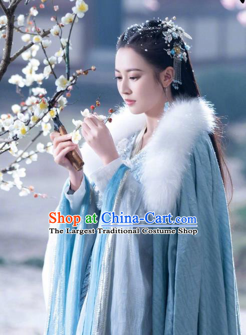 Chinese Ancient Noble Lady Yuan Qingli Hanfu Dress Drama The Love Lasts Two Minds Costume and Headpiece for Women