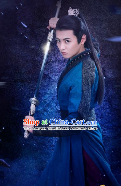 Chinese Ancient Swordsman Jiang Yulang Clothing Historical Drama Handsome Siblings Costume and Headpiece for Men