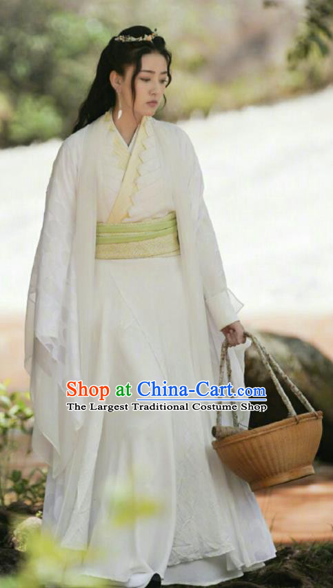 Chinese Ancient Swordswoman Su Ying Hanfu Dress Drama Handsome Siblings Costume and Headpiece for Women