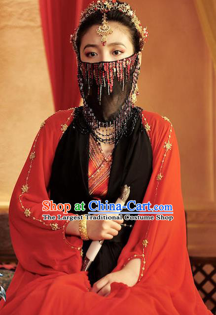 Chinese Ancient Tang Dynasty Maidservant Ye Yuanan Dress Historical Drama An Oriental Odyssey Costume and Headpiece for Women