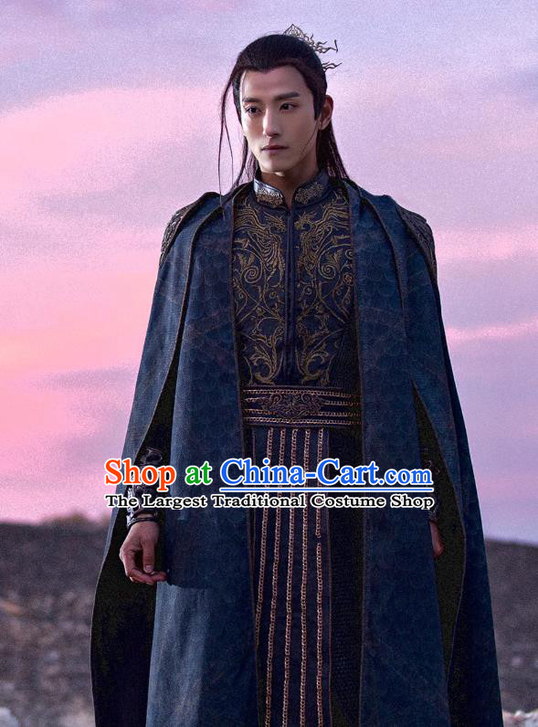 Drama The Legend of Jade Sword Chinese Ancient Swordsman Dong Qi Costume and Headpiece Complete Set