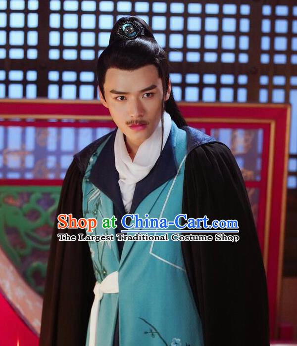 Drama Jueshi Qianjin Chinese Ancient Royal Prince Zhong Wumei Costume and Headpiece Complete Set