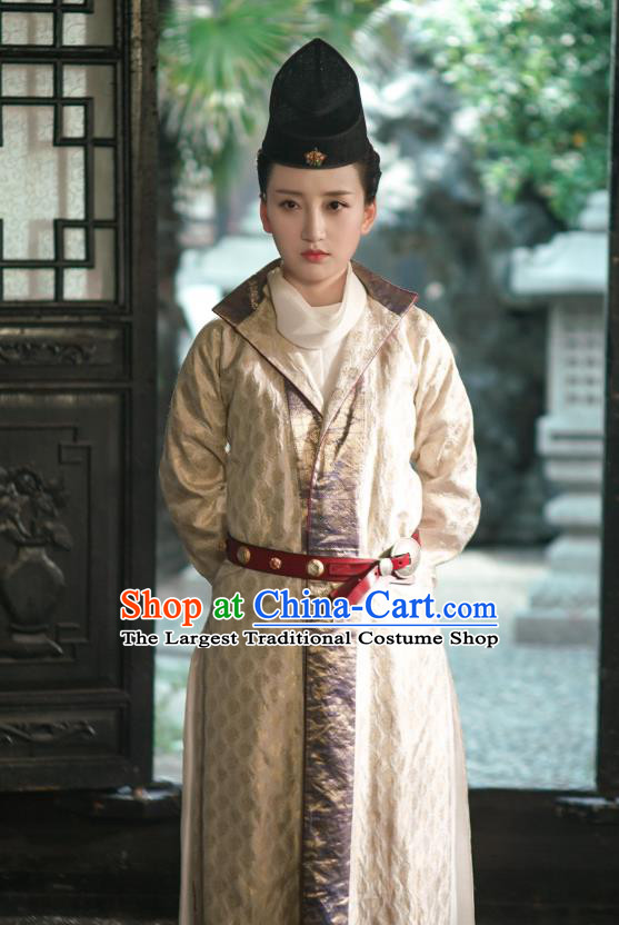 Chinese Ancient Ming Dynasty Female Swordsman Tian Miaowen Dress Historical Drama The Dark Lord Costume and Headpiece for Women