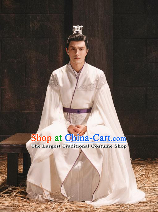 Chinese Ancient Emperor Song Xuanren Drama Sansheng Sanshi Pillow Eternal Love of Dream Costume and Headpiece Complete Set