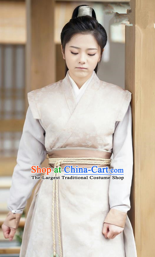 Chinese Ancient Female Swordsman Garment Drama To Get Her Apparels Dress and Hairdo Crown Princess Tu Siya Costumes