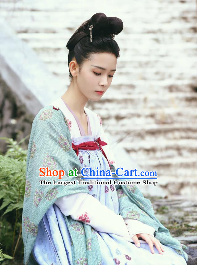 Chinese Ancient Tang Dynasty Hanfu Dress Costumes and Headwear Drama Wu Xin The Monster Killer Liu Qingluan Apparels Garment