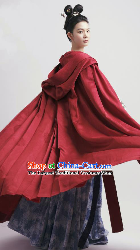 Chinese Ancient Court Lady Hanfu Dress Tang Dynasty Apparels Costumes and Headdress Drama Wu Xin The Monster Killer Liu Qingluan Garment