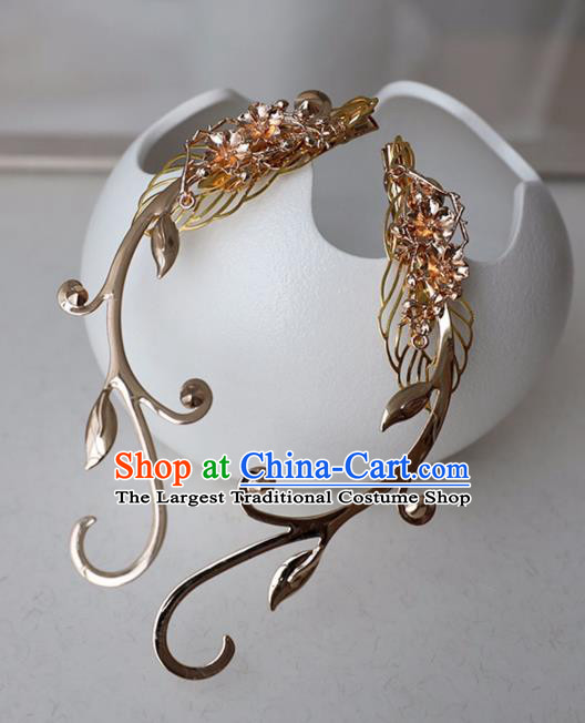 Chinese Ancient Golden Hair Claws Women Headwear Hairpin Hanfu Hair Accessories Hair Sticks