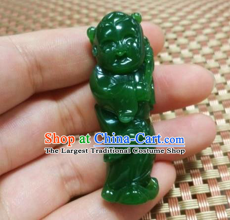 Chinese Ancient Carving Jade Accessories Jade Handgrip Hetian Jade Craft Pendant