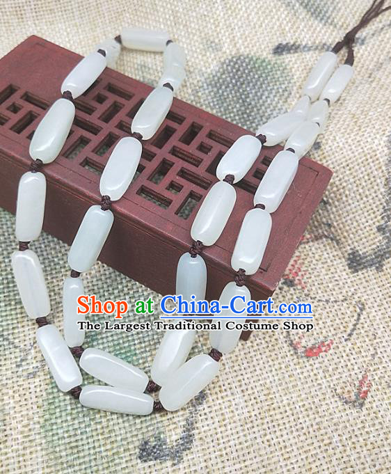 Chinese Ancient Hanfu Jade Necklace Accessories Hetian Jade Jewelry Necklet