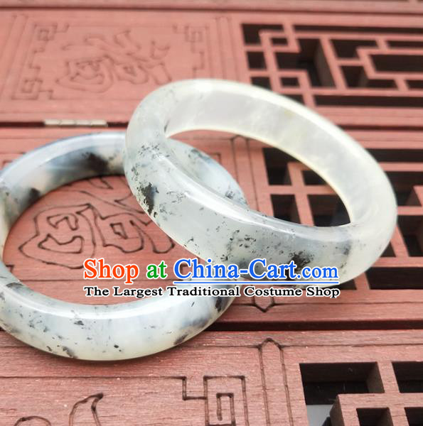 Chinese Ancient Hanfu Jade Bracelet Hetian Jade Bangle Jewelry Accessories