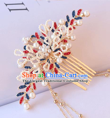 Chinese Ancient Hanfu Hairpin Hanfu Hair Accessories Women Headwear Tassel Hair Comb