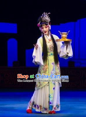 Chinese Peking Opera Hua Tan Dress Garment Costumes Traditional Lv Bu and Diao Chan Apparels and Headpieces