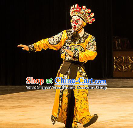 Chinese Peking Opera Takefu Sun Wukong Costumes Garment Havoc In Heaven Wusheng Monkey King Apparels and Headwear