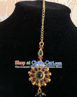 Traditional Indian Court Wedding Bride Eyebrows Pendant Asian India Headwear Jewelry Accessories for Women