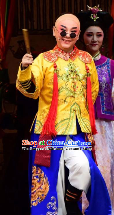 Chinese Yue Opera Xiaosheng Costumes and Headwear Emperor Guangxu Shaoxing Opera Young Male Apparels Qing Dynasty Garment