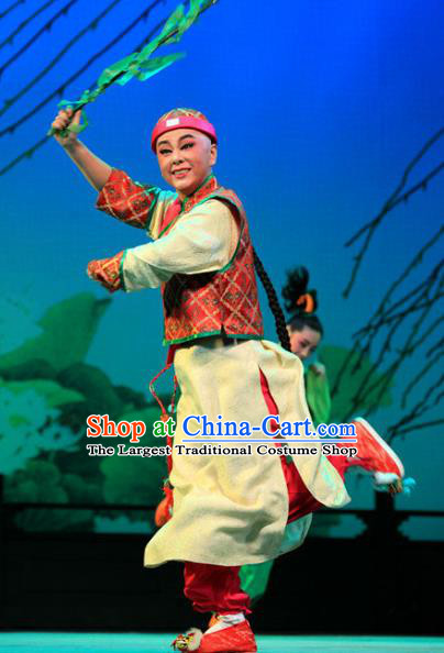 Chinese Yue Opera Childe Young Male Garment Costumes and Hat Wisp of Hemp Shaoxing Opera Xiaosheng Apparels