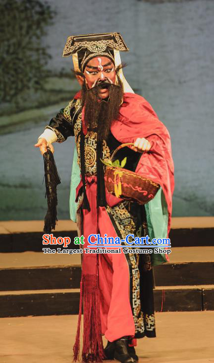 Chinese Classical Kun Opera Yang Guozhong The Palace of Eternal Youth Costumes Garment and Hat Peking Opera Wusheng Apparels