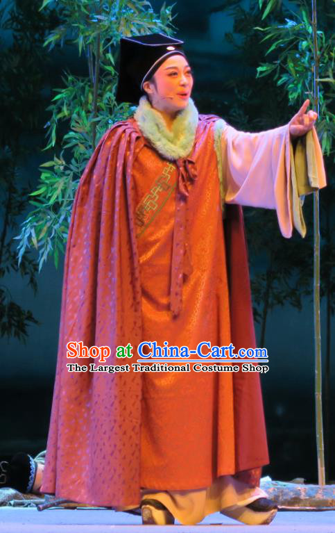 Chinese Yue Opera Young Man Physician Apparels Costumes and Headwear Ren Heart Medicine Shaoxing Opera Niche Chen Shigong Garment