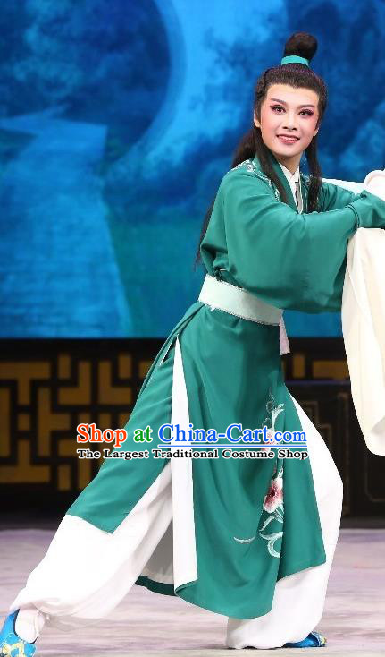 Hua Zhong Jun Zi Chinese Yue Opera Scholar Chen Kui Apparels and Headwear Shaoxing Opera Xiaosheng Garment Young Man Costumes