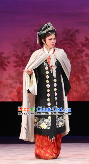 Chinese Shaoxing Opera Actress Apparels Costumes and Headdress Yue Opera Hua Zhong Jun Zi Young Female Dress Garment