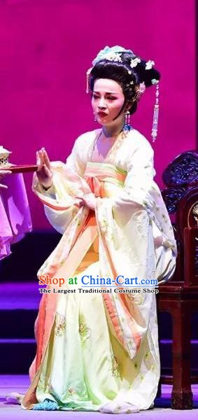 Chinese Shaoxing Opera Huadan Dress Costumes and Headpieces Hu Po Yuan Yue Opera Empress Garment Apparels