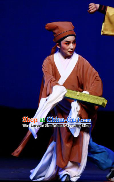 Chinese Yue Opera Xiaosheng Garment and Headwear A Chinese Ghost Story Shaoxing Opera Young Male Scholar Ning Caichen Apparels Costumes